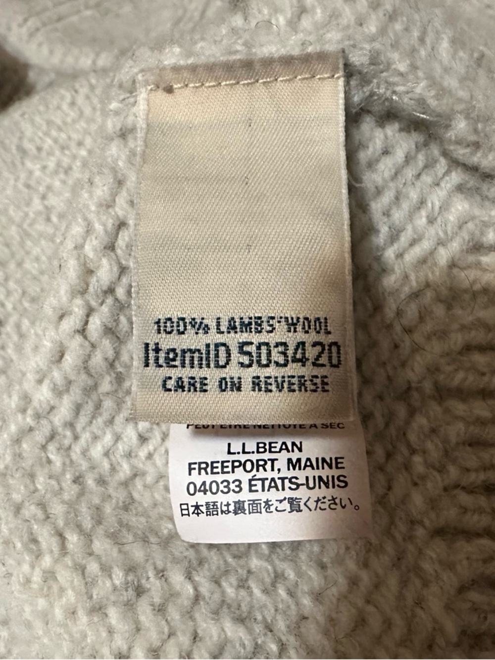 L.L.Bean 100% Lambswool Sweater Women’s Large Nordic Fair Isle Full Zip Jacket - Picture 8 of 11